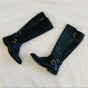 Sam Edelman black rider calf high boots size 7.5